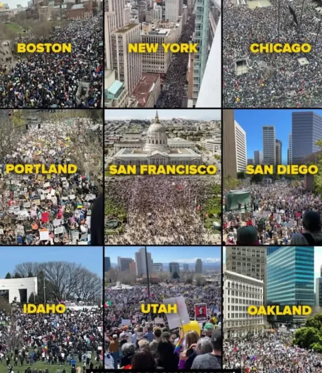 Movimento “No Kings” lidera marchas em defesa da democracia e contra o autoritarismo de Trump.