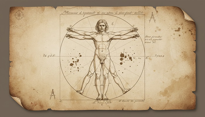 Cânone das Proporções: A Perfeição matemática do Homem Vitruviano e o legado de Da Vinci