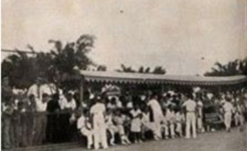 Arquibancada da quadra de tênis do Aliança Sport Club, time da usina do Queimado em Campos-RJ