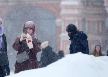 Foto da nevasca em Moscou, Rússia, 09 de janeiro de 2026,
