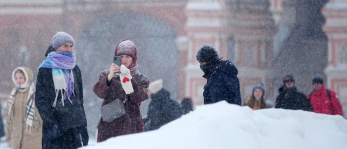 Foto da nevasca em Moscou, Rússia, 09 de janeiro de 2026,