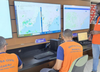 Alerta meteorológico prevê chuva intensa e rajadas de vento em Macaé
