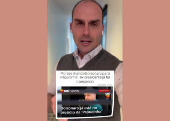 Eduardo Bolsonaro critica decisão do STF sobre transferência de Jair Bolsonaro