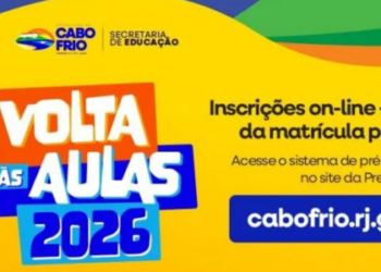 A Prefeitura de Cabo Frio inicia a segunda fase da pré-matrícula on-line da rede pública municipal, com vagas para Educação Infantil, Ensino Fundamental, Ensino Médio e EJA, até 29/01.