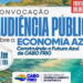 Prefeitura de Cabo Frio realiza audiência pública on-line sobre Economia Azul para discutir leis de desenvolvimento sustentável ligadas ao mar e às lagoas.