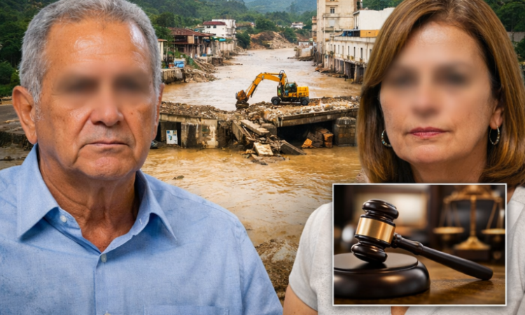 ex-prefeito de Miracema, Clóvis Tostes de Barros, e a ex-secretária municipal de Saúde, Vanessa Gutterres Silva.