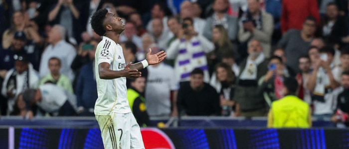 Vinicius Júnior decide novamente e coloca o Real Madrid nas oitavas da Liga dos Campeões