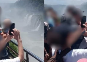 Ação perigosa em mirante das Cataratas pode gerar multa e expulsão