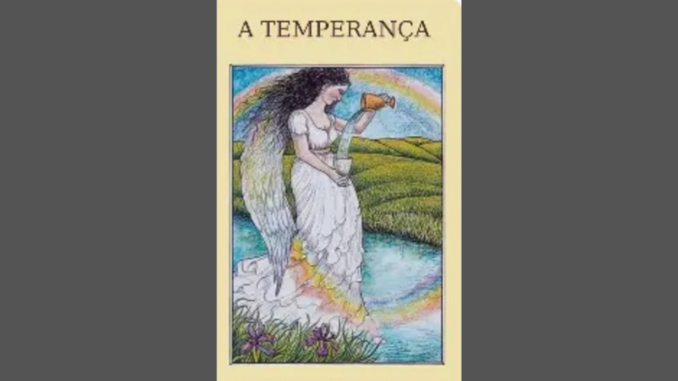 A carta A Temperança simboliza equilíbrio emocional, paciência e harmonia entre diferentes aspectos da vida.