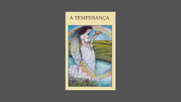 A carta A Temperança simboliza equilíbrio emocional, paciência e harmonia entre diferentes aspectos da vida.
