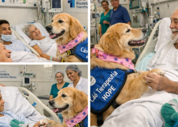 Hospital aposta em terapia com cães para ajudar na recuperação de pacientes