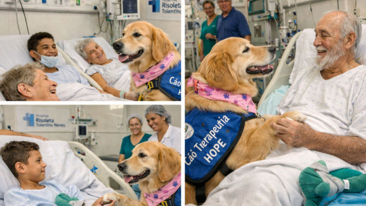 Hospital aposta em terapia com cães para ajudar na recuperação de pacientes