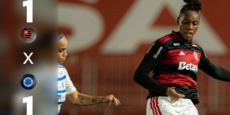 Flamengo e Cruzeiro empataram em 1 a 1 no estádio Luso-Brasileiro pela 4ª rodada da Série A1 do Campeonato Brasileiro feminino. Resultado mantém Palmeiras na liderança com nove pontos.