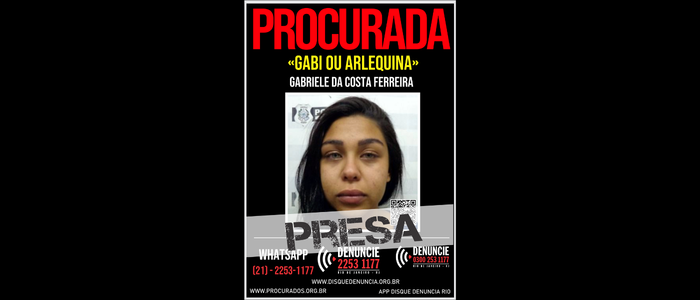 Mulher apontada como integrante do Comando Vermelho e ligada ao tráfico internacional é presa na Ilha do Governador após operação conjunta da inteligência da PM do Rio e do Espírito Santo.