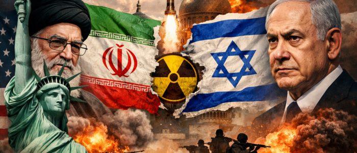 Análise completa sobre o conflito entre EUA, Irã e Israel, suas origens históricas, causas políticas e religiosas, impactos na economia global e os possíveis cenários futuros no Oriente Médio.