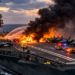 Incêndio a bordo do porta-aviões USS Gerald R. Ford no Mar Vermelho deixa dois marinheiros feridos. Marinha dos EUA afirma que navio segue totalmente operacional.