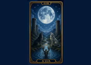 Descubra o significado da carta A Lua (XVIII) no Tarot. Arcano fala de intuição, ilusões, emoções escondidas e revelações importantes.