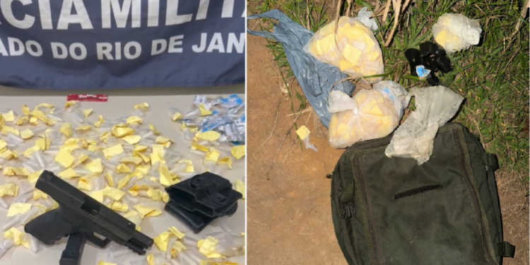 Operação policial em Saquarema termina com suspeito morto após troca de tiros. Polícia apreende arma e drogas em Jaconé, na Região dos Lagos do RJ.