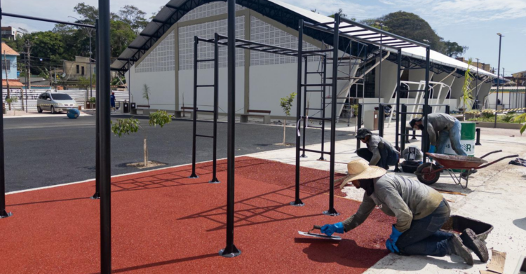Macaé avança nas obras da Praça do Servidor e prepara inauguração