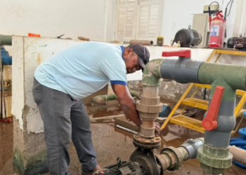 Prefeitura de Quissamã avança com manutenção no Parque Aquático Municipal para garantir segurança e retomada das atividades.