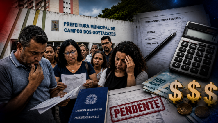 Trabalhadores desligados da Prefeitura de Campos aguardam pagamento de direitos trabalhistas.