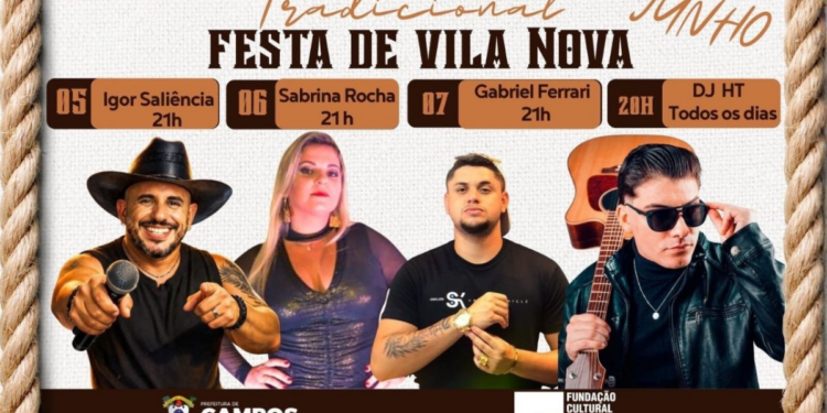 Festa de Vila Nova terá três noites de shows e promete fortalecer a cultura popular no interior campista.