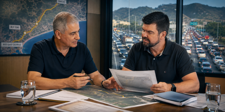 Rio das Ostras e Macaé articulam pedido ao Governo do Estado pela duplicação da RJ-106, em trecho estratégico da Rodovia Amaral Peixoto entre os municípios.