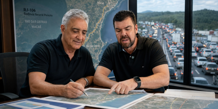 Rio das Ostras e Macaé articulam pedido ao Governo do Estado pela duplicação da RJ-106, em trecho estratégico da Rodovia Amaral Peixoto entre os municípios.