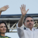Flávio Bolsonaro durante a Romaria do Divino Pai Eterno, em Trindade, Goiás.