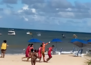 Criança é ferida em incidente com tubarão e passa por cirurgia. Autoridades reforçam orientações de segurança para frequentadores das praias.