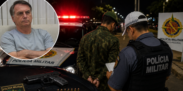 Pistola registrada em nome de Jair Bolsonaro foi apreendida durante blitz da Polícia Militar no DF. Arma estava com sargento do Exército, que alegou reparo no armamento.