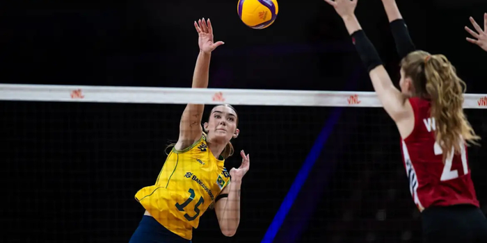 Brasil perde para a Alemanha por 3 sets a 2 na Liga das Nações feminina de vôlei e deixa a liderança da competição após sete vitórias seguidas.