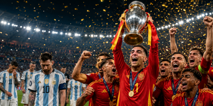 Argentina perde Enzo Fernández por expulsão e é derrotada pela Espanha na final da Copa de 2026.