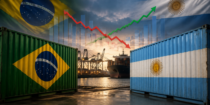 Brasil reduz exportações para a Argentina no primeiro semestre de 2026, enquanto as importações do país vizinho avançam.