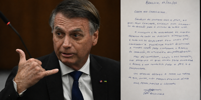 Jair Bolsonaro divulga carta em apoio à pré-candidatura presidencial de Flávio Bolsonaro e convoca aliados a superar divisões para as eleições de 2026.