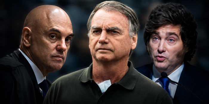 Defesa de Jair Bolsonaro solicita ao STF autorização para que Javier Milei visite o ex-presidente em Brasília durante o cumprimento da prisão domiciliar.