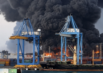 Egito confirma ataque de drone contra dois navios de gás no Porto de Damieta; não houve vítimas.
