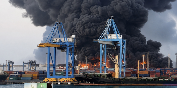 Egito confirma ataque de drone contra dois navios de gás no Porto de Damieta; não houve vítimas.