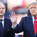 Donald Trump manifesta apoio a Gianni Infantino e afirma que trocar o presidente da FIFA seria um “erro terrível” em meio à pressão sobre a entidade.