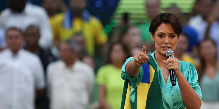 PL oficializa Michelle Bolsonaro como candidata ao Senado pelo Distrito Federal. Ex-primeira-dama não compareceu à convenção deste domingo.