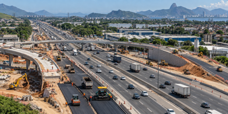 Projeto de modernização da BR-116 no Grande Rio já atingiu 70% de execução e tem conclusão prevista para setembro de 2027.