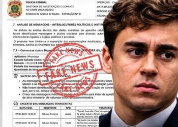 Documento falso atribuído à PF e compartilhado por Nikolas Ferreira provoca pedidos de investigação sobre produção e divulgação do material.