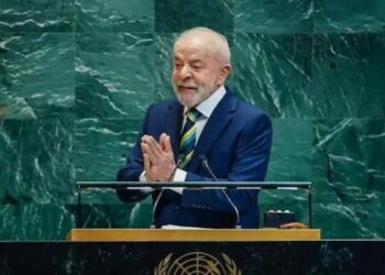 Presidente Luiz Inácio Lula da Silva discursa na 81ª Assembleia Geral da ONU, em Nova York, nesta terça-feira (22).