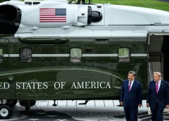 Xi Jinping e Donald Trump durante a visita de Estado do presidente chinês aos Estados Unidos, em setembro de 2026.