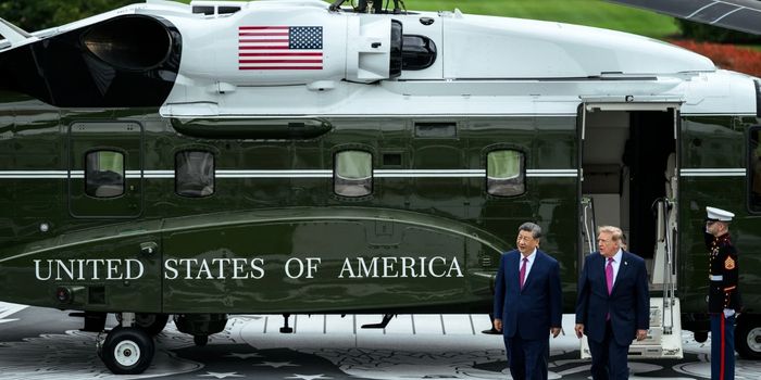 Xi Jinping e Donald Trump durante a visita de Estado do presidente chinês aos Estados Unidos, em setembro de 2026.