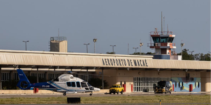 O Aeroporto de Macaé, utilizado para o transporte de profissionais que atuam na indústria offshore, foi o ponto de concentração dos trabalhadores no início da greve.