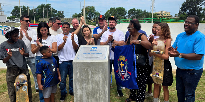 Macaé inaugura o Parque Municipal Joventino de Souza e a pista profissional de skate Vanoni, na Ajuda de Cima, com investimento de R$ 4,1 milhões.