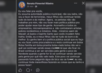 Procuradora de Macaé é investigada após publicações contra petistas, nordestinos e mineiros. OAB, PT e representantes políticos repudiaram as declarações.