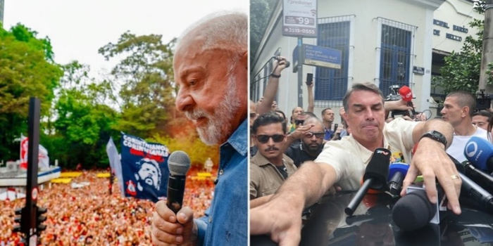 Pesquisa Datafolha divulgada em 15 de outubro aponta empate técnico entre Flávio Bolsonaro e Lula, com 47% e 45% das intenções de voto, respectivamente.