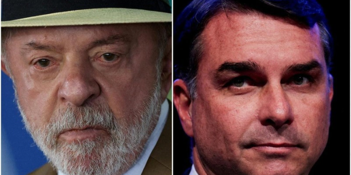 Flávio Bolsonaro e Lula aparecem empatados nos votos válidos em pesquisa Datafolha divulgada nesta quinta-feira (22).